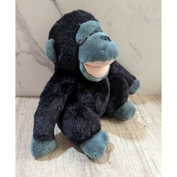 Vintage Black Gray  Monkey ape gorilla plush stuffed animal toy    9" - Picture 2 of 7